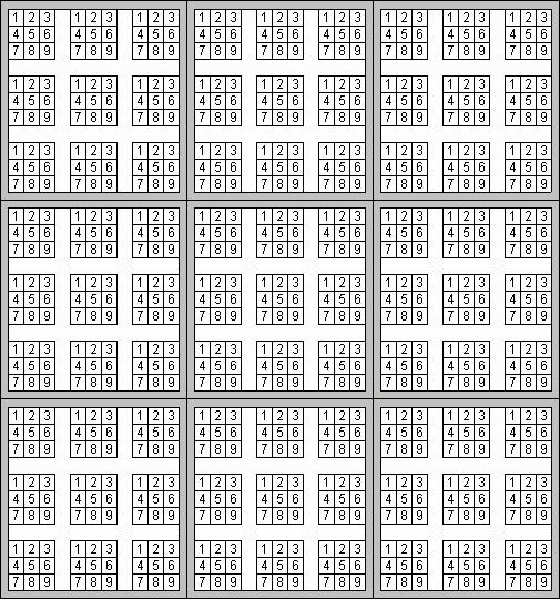  sudoku elimination grid 